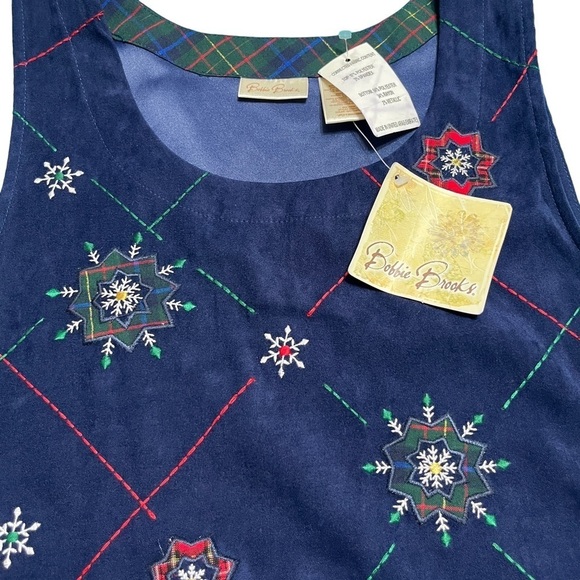 NWT Vintage Y2K Long Christmas Embroidered Jumper Dress Size Medium 8/10 - Picture 8 of 13